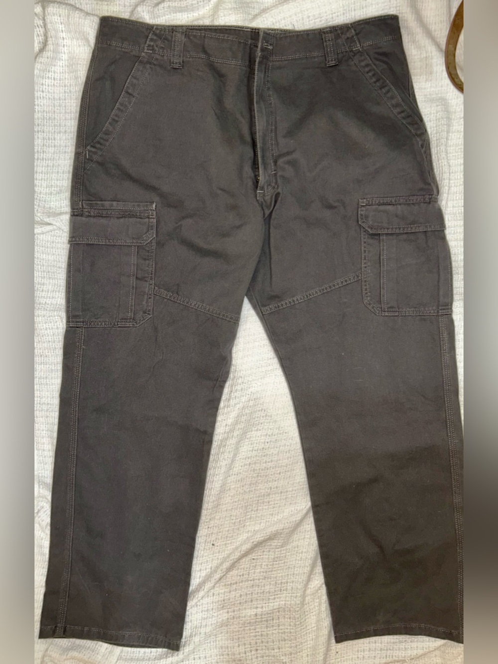 Men's Relaxed Fit Gray Cargo Work Pants